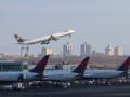 Un Airbus A340-600 de Lufthansa Airlines despega del Aeropuerto Internacional John F. Kennedy en la ciudad de Nueva York