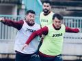Carracedo y Jacobo, durante un entrenamiento