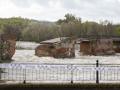 Puente romano derrumbado por la crecida del río Tajo a su paso por Talavera de la Reina