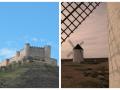 El castillo de Jadraque en Guadalajara y los molinos de Campo de Criptana (Ciudad Real)