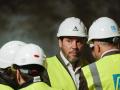 El ministro de Transportes y Movilidad Sostenible, Óscar Puente, supervisando unas obras ferroviarias en Valencia
