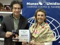 El cocinero Pepe Rodríguez Rey con la presidenta de Manos Unidas
