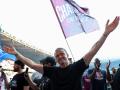 Luis Enrique celebra el título de Ligue 1 con el PSG