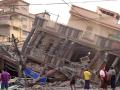Imagen de un edificio derrumbado por el terremoto de magnitud 7,7 en la región de Mandalay, en Birmania