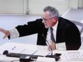 El fiscal Mariano Piñeiro Vázquez interviene durante una nueva sesión del juicio del Alvia,
