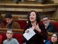 La consellera de Economía y Finanzas, Alícia Romero, en el Parlament