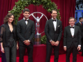 la presidenta de la Comunidad de Madrid, Isabel Díaz Ayuso, y el alcalde de Madrid, José Luis Martínez-Almeida junto a Rafa Nadal y Carlos Alcaraz