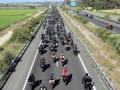 Caravana motera con motivo del Gran Premio de España.