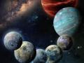 Este concepto artístico ilustra los resultados de un nuevo estudio que midió las masas de muchos planetas en relación con las estrellas que los albergan, lo que conduce a nueva información sobre los planetas en la dirección del bulbo de la Vía Láctea