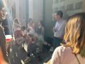 Imagen de un botellón en Madrid durante el apagón