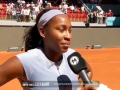 Coco Gauff durante apagón en España