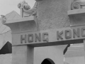Detalle de una de las construcciones del Pueblo Oriental, en una imagen de la época