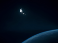 Ilustración de una sonda regresando a la Tierra