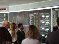 La ministra Sara Aagesen, el secretario de Estado de Energía, Joan Groizard, y José Bogas, CEO de Endesa, ayer en la sede de la compañía