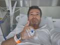 André Ventura, líder de Chega en Portugal, durante su hospitalización