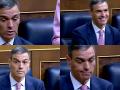 Los gestos de Pedro Sánchez durante la última sesión de control