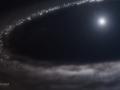 Por primera vez, los investigadores confirmaron la presencia de hielo de agua cristalino en un disco de escombros polvorientos que orbita una estrella similar al Sol, utilizando el Telescopio Espacial James Webb de la NASA