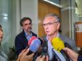 El delegado de Gobierno en Extremadura, José Luis Quintana, atiende a los medios de comunicación