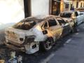 Coche quemado en el municipio valenciano de Alboraya.