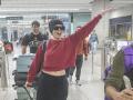 Melody, a su llegada al aeropuerto de Málaga