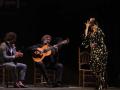 La bailaora Gema Moneo junto a Miguel Lavi y Manuel Parrilla en el festival Milnoff 2022