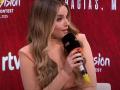 La cantante española Melody ofrece una rueda de prensa para hablar de su participación en el Festival de Eurovisión, este lunes en Madrid