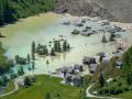 Esta fotografía muestra el pequeño pueblo de Blatten, en el monte Bietschhorn de los Alpes suizos, destruido por un deslizamiento de tierra tras el derrumbe de parte del enorme glaciar Birch