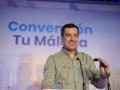 El presidente de la Junta de Andalucía, Juanma Moreno, este sábado en la clausura de la Convención del PP de Málaga