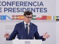 El presidente de la Generalitat, Salvador Illa, durante la rueda de prensa