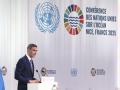 El presidente del Gobierno de España, Pedro Sánchez, interviene en la sesión plenaria de la presentación del Pacto Europeo de los Océanos