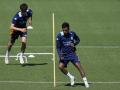 Rodrygo Goes entrenando con el Real Madrid