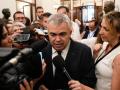 El secretario de Organización del PSOE, Santos Cerdán, a su llegada al Congreso