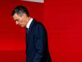 Pedro Sánchez, cabizbajo tras su comparecencia