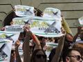 Imagen de la protesta convocada por los médicos en Santa Cruz de Tenerife en rechazo del Estatuto Marco de Sanidad