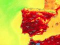 Temperaturas para este lunes a las 15:00
