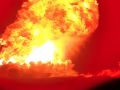 Momento en el que la nave Starship ha explotado, provocando una inmensa bola gigante de fuego