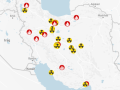 Mapa de las instalaciones nucleares y de misiles en Irán