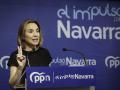 La secretaria general del PP, Cuca Gamarra, este sábado en Pamplona