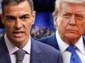 Fotomontaje de Pedro Sánchez con Donald Trump