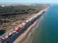 Vista aérea de las viviendas que han ordenado derribar en Guardamar del Segura