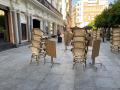 Veladores en la plaza de las Tendillas