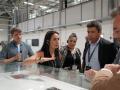 El presidente de la Generalitat Valenciana, Carlos Mazón, durante su visita a la sede central de PowerCo