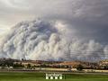 El humo levantado por el incendio en Torrefeta i Florejacs, en la comarca de la Segarra (Lérida)