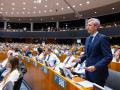 Alfonso Rueda durante su intervención en Bruselas