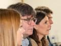 Carles Puigdemont, con otros miembros de Junts, en una imagen de archivo