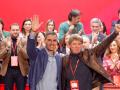 Pedro Sánchez, junto al secretario general del PSCyL, Carlos Martínez