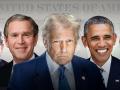 Richard Nixon, George Bush, Donald Trump, Barak Obama y Bill Clinton