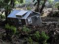 Una casa dañada cerca del río Guadalupe