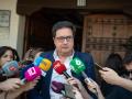 El ministro para la Transformación Digital y de la Función Pública, Óscar López, ofrece declaraciones a los medios durante su visita al Corral de Comedias, a 10 de julio de 2025, en Almagro, Ciudad Real, Castilla-La Mancha (España).  El corral es escenario de la 48ª edición del Festival Internacional de Teatro Clásico de Almagro, que se celebra del 3 al 27 de julio de 2025 y reúne 48 compañías de ocho países, 20 estrenos absolutos y cinco nacionales, apostando por la diversidad, la hibridez artística y la accesibilidad.

Eusebio García del Castillo / Europa Press
10 JULIO 2025;TEATRO;CULTURA
10/7/2025