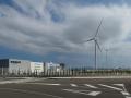 Recreación del aerogenerador que proyecta Amazon en su centro logístico del Far d'Empordà